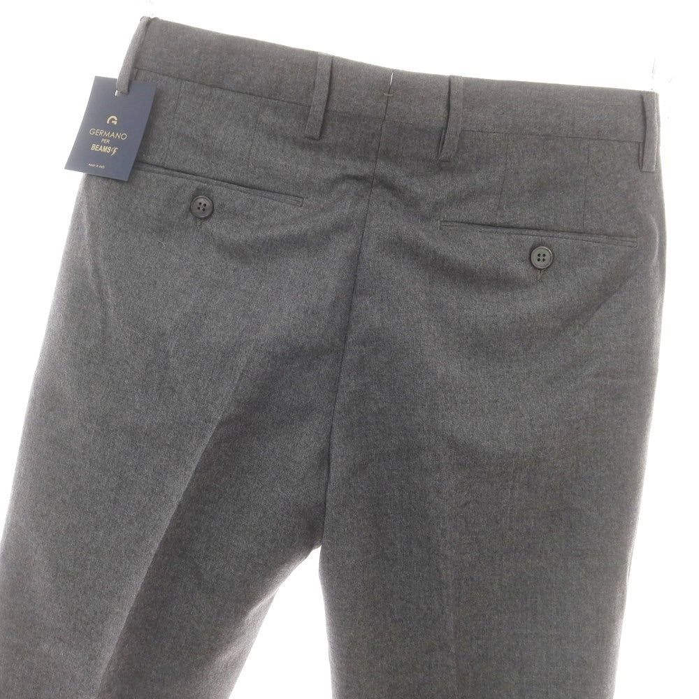 【中古】【未使用】ジェルマーノ GERMANO BEAMS F別注 ストレッチ ウール ドレススラックスパンツ グレー【 42 】【 状態ランクS 】【 メンズ 】