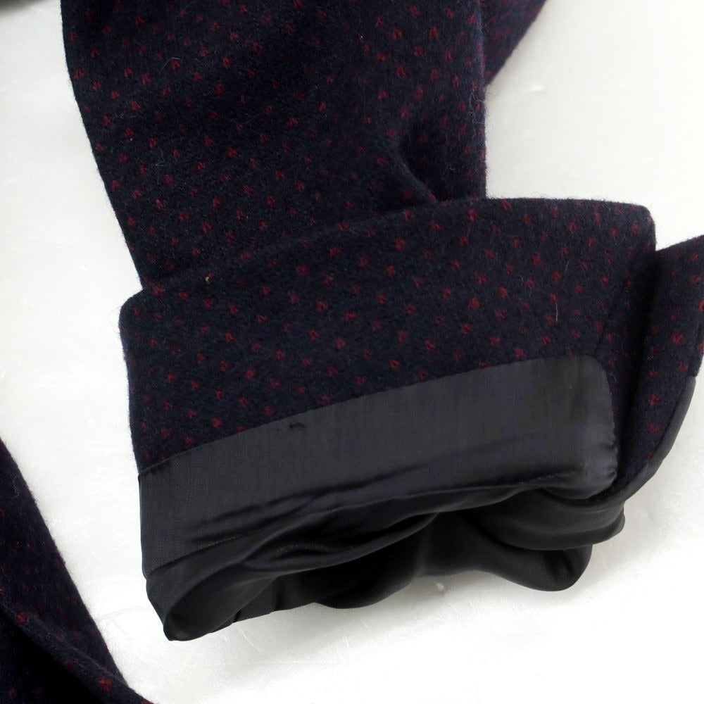 【中古】カンタレリ Cantarelli ウールナイロン ドット テーラードジャケット ネイビーxレッド【 48 】【 状態ランクB 】【 メンズ 】
