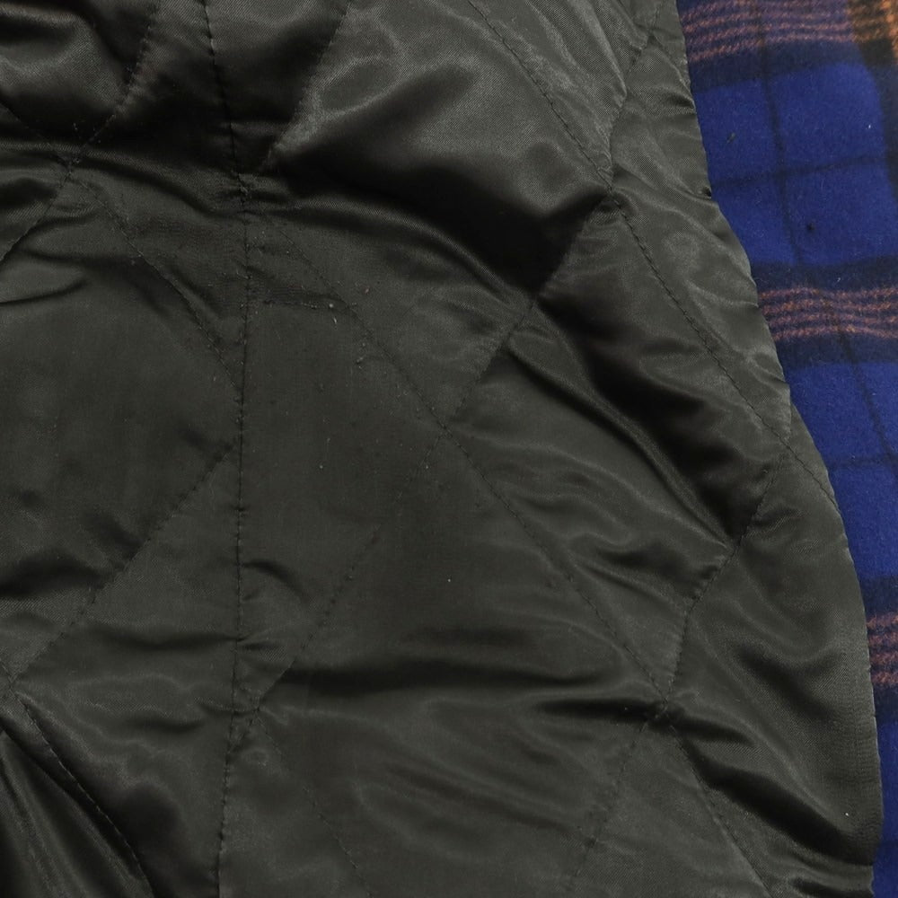 【中古】ジースターロウ G-STAR RAW ウールナイロン チェック ステンカラーコート ブルーxベージュ【 XS 】【 状態ランクC 】【 レディース 】