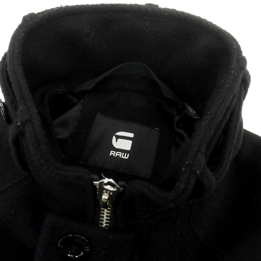 【中古】ジースターロウ G-STAR RAW ウールポリエステル スタンドカラーコート ブラック【 XS 】【 状態ランクC 】【 メンズ 】