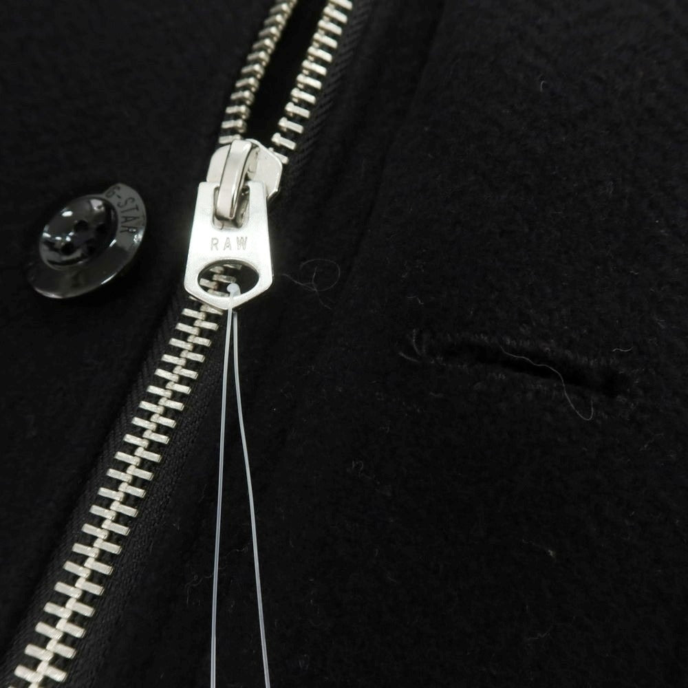 【中古】ジースターロウ G-STAR RAW ウールポリエステル スタンドカラーコート ブラック【 XS 】【 状態ランクC 】【 メンズ 】