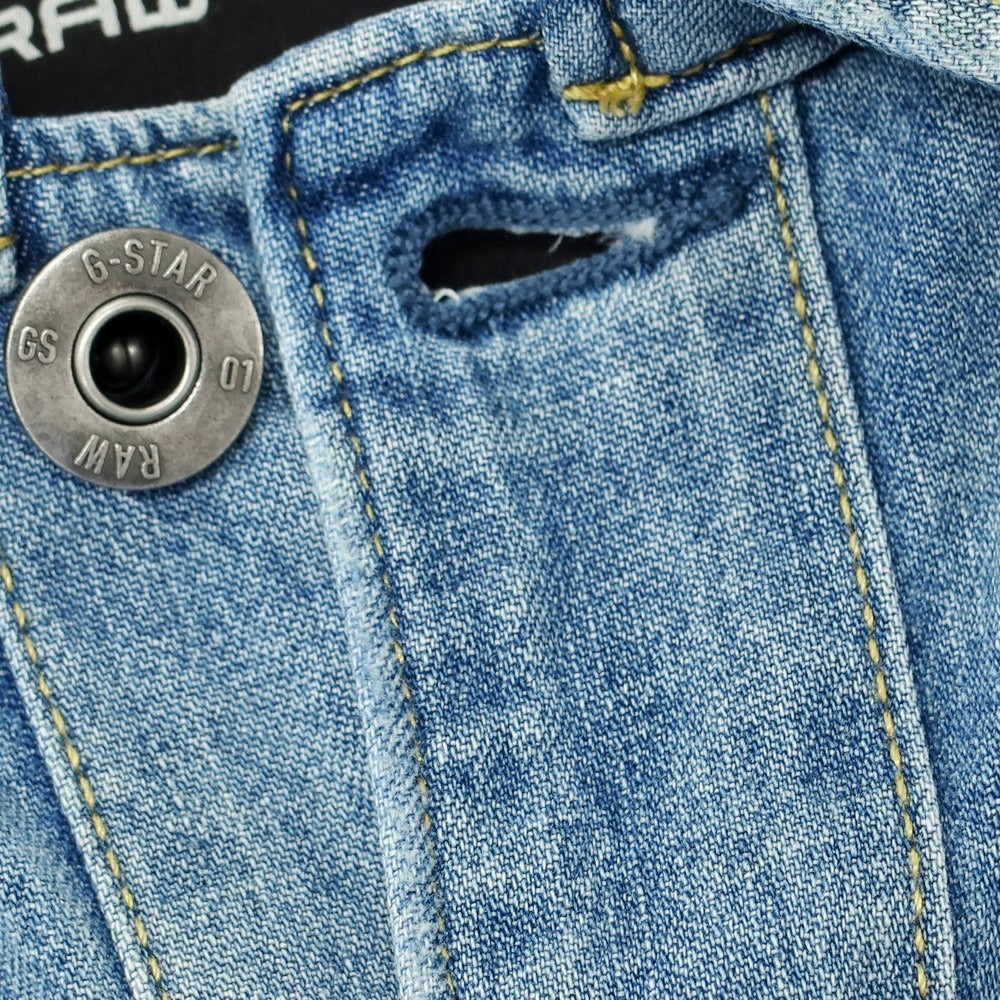 【中古】ジースターロウ G-STAR RAW ユーズド加工 コットン デニム カジュアルシャツ ブルー【 S 】【 状態ランクB 】【 メンズ 】