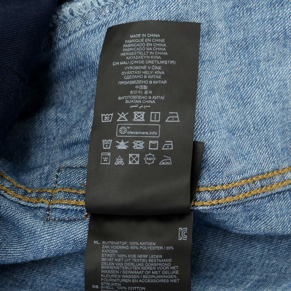 【中古】ジースターロウ G-STAR RAW ユーズド加工 コットン デニム カジュアルシャツ ブルー【 S 】【 状態ランクB 】【 メンズ 】