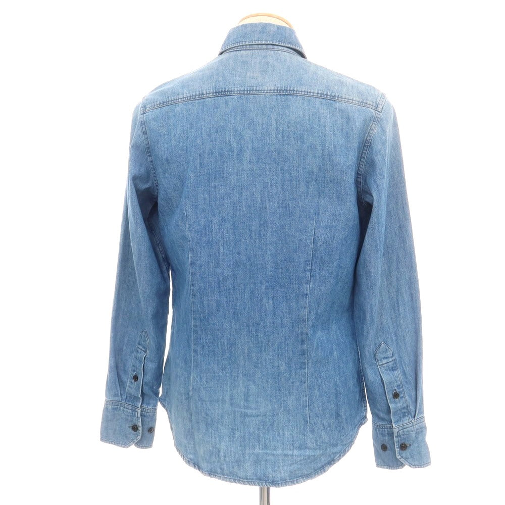 【中古】ジースターロウ G-STAR RAW コットン デニム カジュアルシャツ ブルー【 XS 】【 状態ランクC 】【 メンズ 】