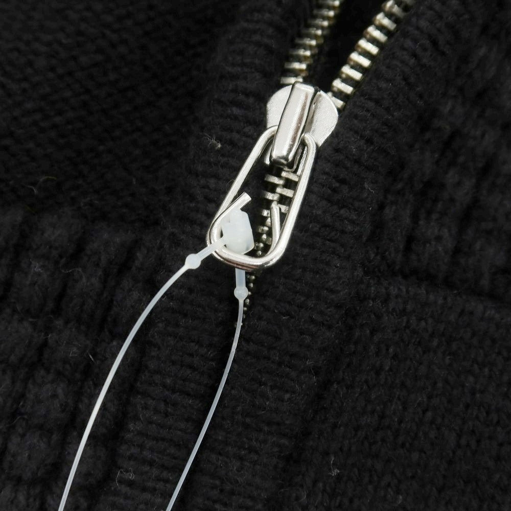 【中古】ディーゼル DIESEL ナイロンコットンウール ジップアップ ニット パーカー ブラック【 S 】【 状態ランクB 】【 メンズ 】