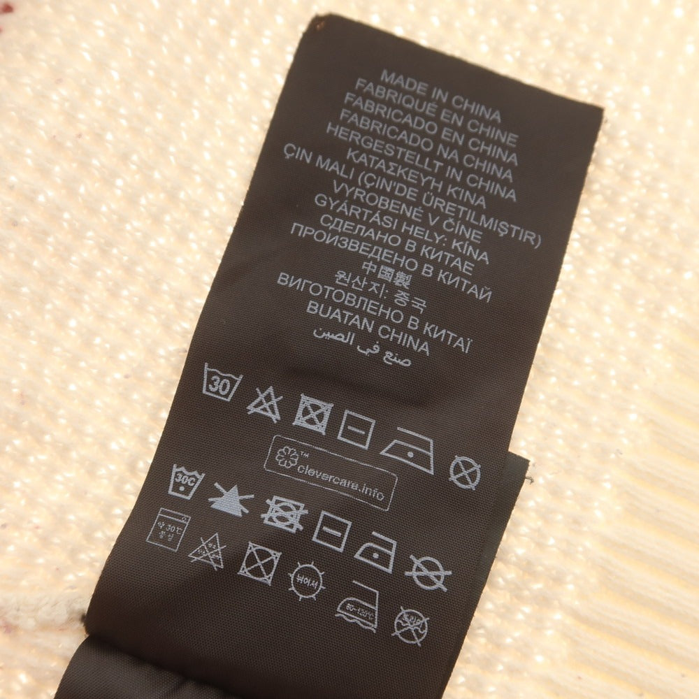 【中古】ジースターロウ G-STAR RAW コットン クルーネック プルオーバーニット アイボリーxレッド系【 XS 】【 状態ランクC 】【 メンズ 】