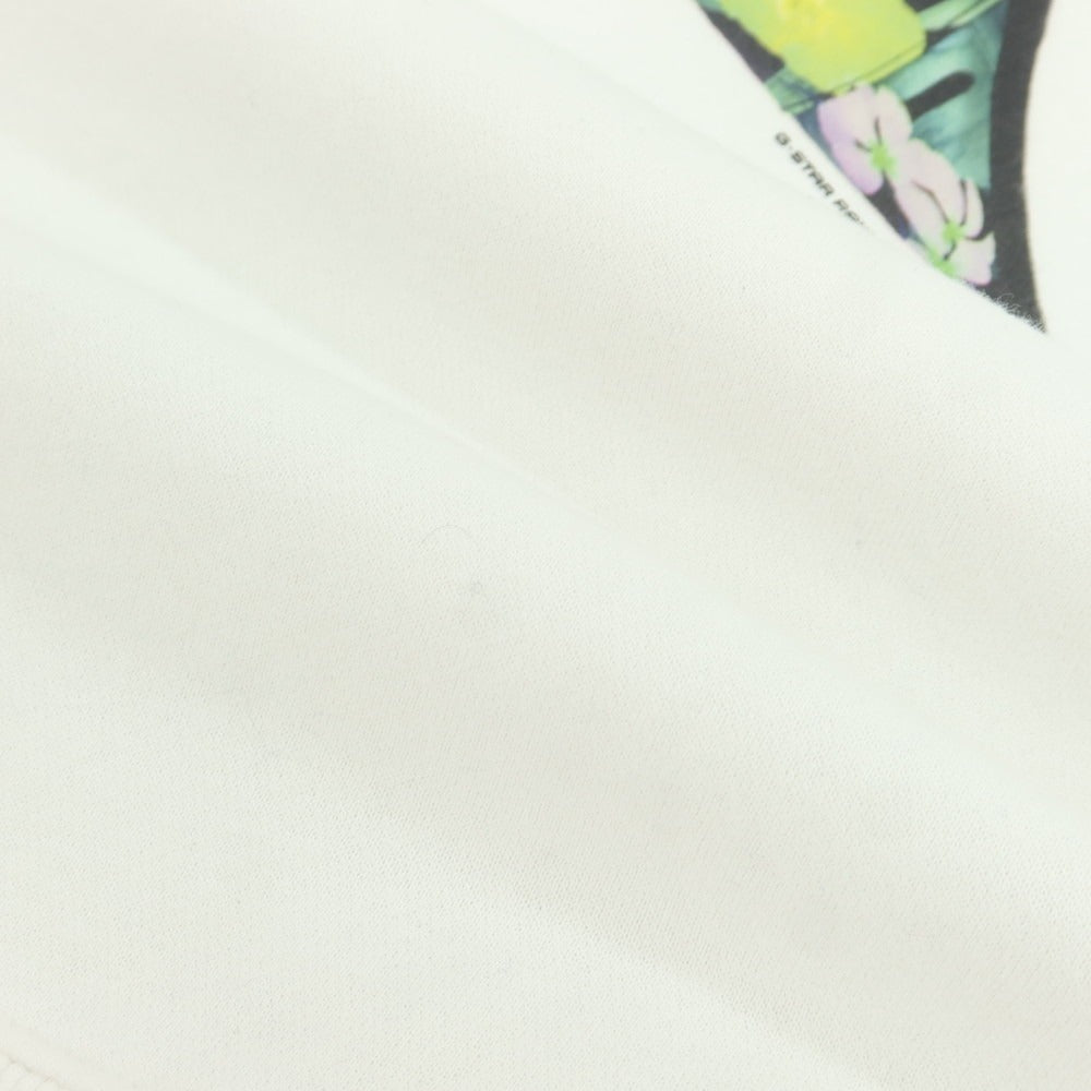 【中古】ジースターロウ G-STAR RAW コットンポリエステル スウェット プルオーバー パーカー ホワイト【 XS 】【 状態ランクC 】【 メンズ 】