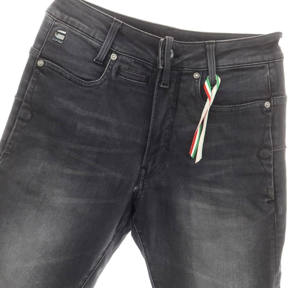 【中古】ジースターロウ G-STAR RAW ストレッチ コットンポリエステル ジーンズ デニムパンツ ブラック【 27 】【 状態ランクD 】【 メンズ 】