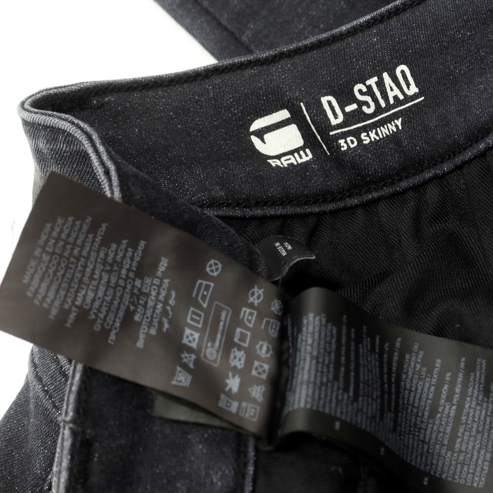 【中古】ジースターロウ G-STAR RAW ストレッチ コットンポリエステル ジーンズ デニムパンツ ブラック【 27 】【 状態ランクD 】【 メンズ 】