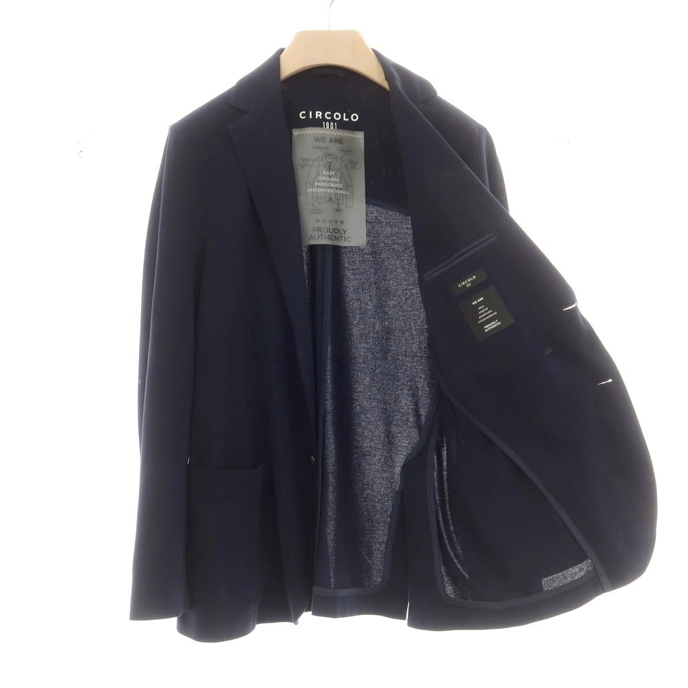 【中古】チルコロ1901 CIRCOLO 1901 ジャージーストレッチコットン 2つボタンスーツ ネイビー【 50/48 】【 状態ランクB 】【 メンズ 】