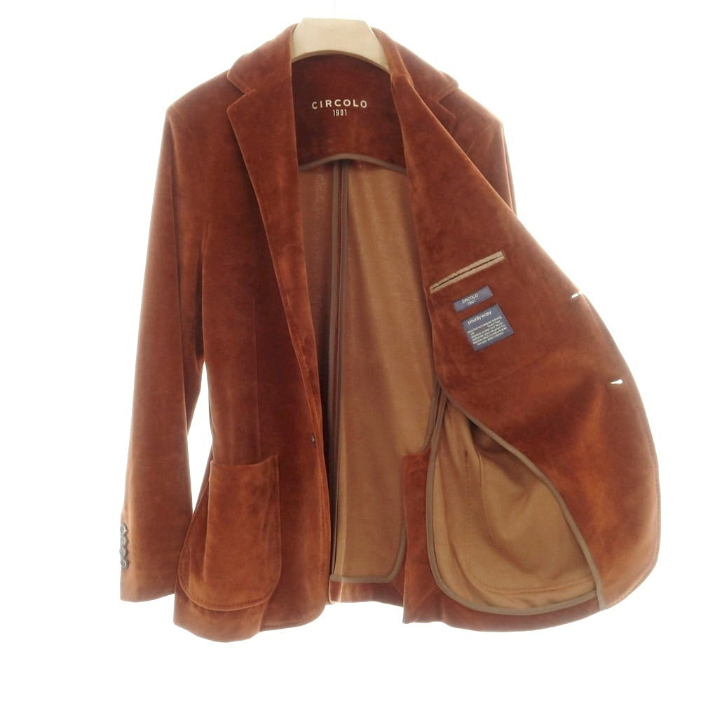 【中古】チルコロ1901 CIRCOLO 1901 ベロアコットン カジュアルジャケット オレンジブラウン【 50 】【 状態ランクB 】【 メンズ 】