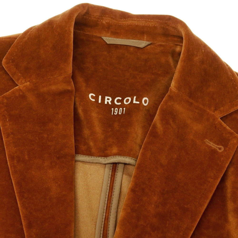 【中古】チルコロ1901 CIRCOLO 1901 ベロアコットン カジュアルジャケット オレンジブラウン【 50 】【 状態ランクB 】【 メンズ 】