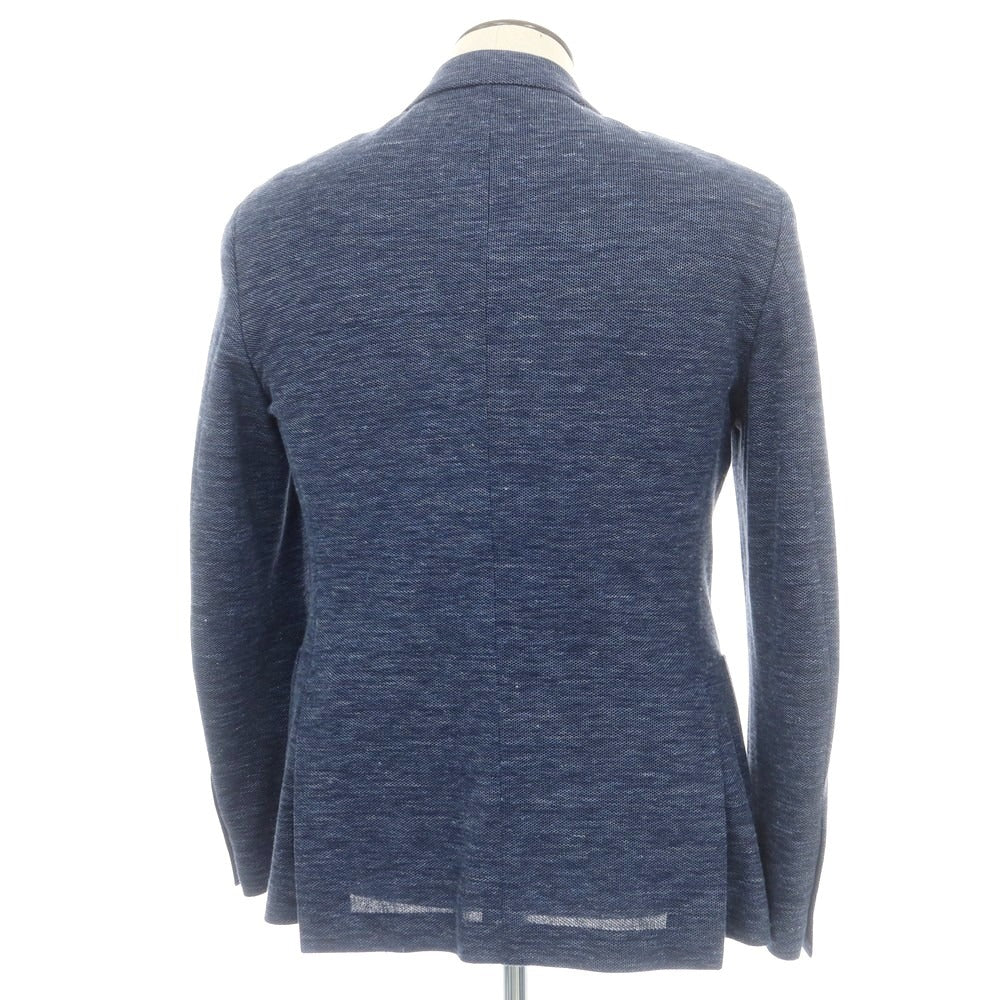 【中古】ラルディーニ LARDINI コットンリネンジャージー カジュアルジャケット ネイビー【 50 】【 状態ランクB 】【 メンズ 】