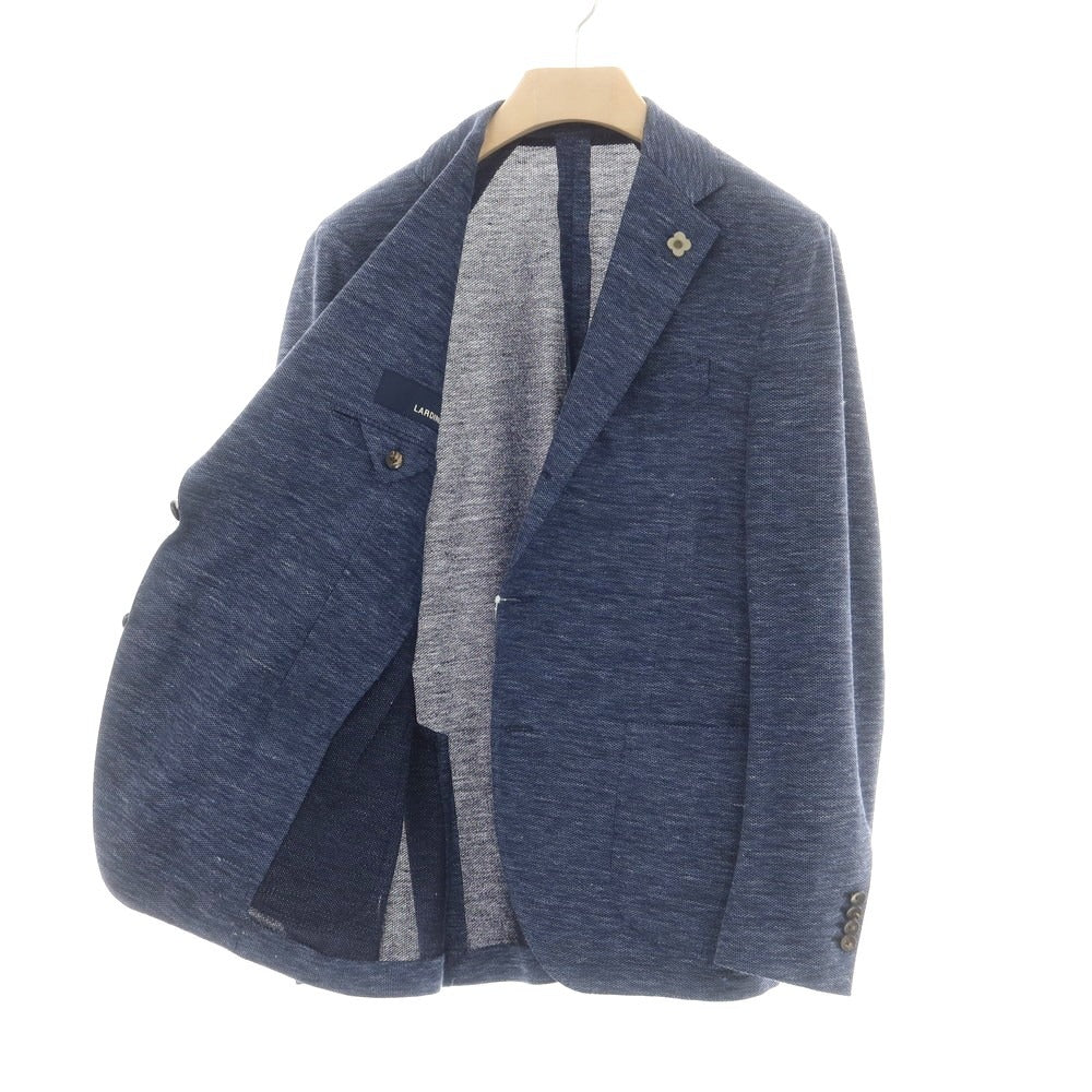 【中古】ラルディーニ LARDINI コットンリネンジャージー カジュアルジャケット ネイビー【 50 】【 状態ランクB 】【 メンズ 】