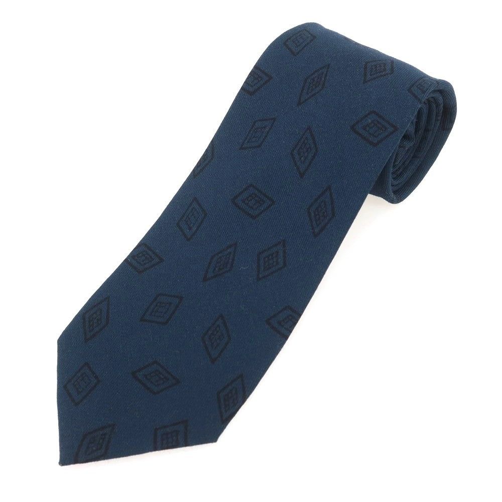 【新品】ニッキー nicky ウール小紋柄ネクタイ ブルーグリーン【 状態ランクN 】【 メンズ 】