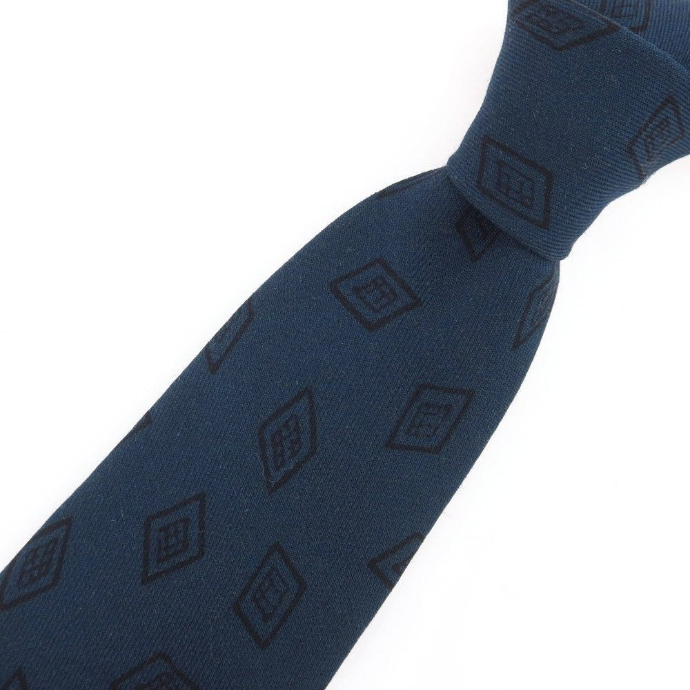 【新品】ニッキー nicky ウール小紋柄ネクタイ ブルーグリーン【 状態ランクN 】【 メンズ 】