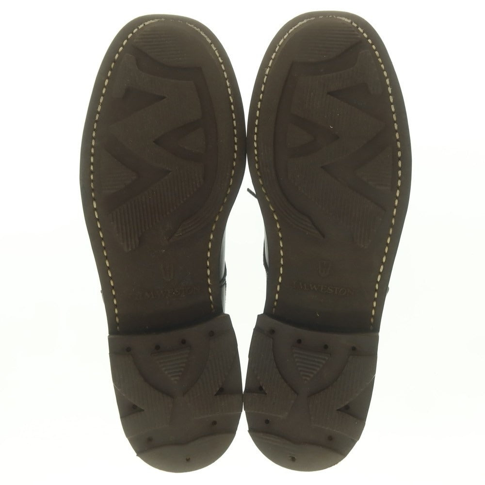 【中古】ジェイエムウエストン J.M WESTON GOLF Uチップ ドレスシューズ ブラック【 6 1/2C 】【 状態ランクB 】【 メンズ 】