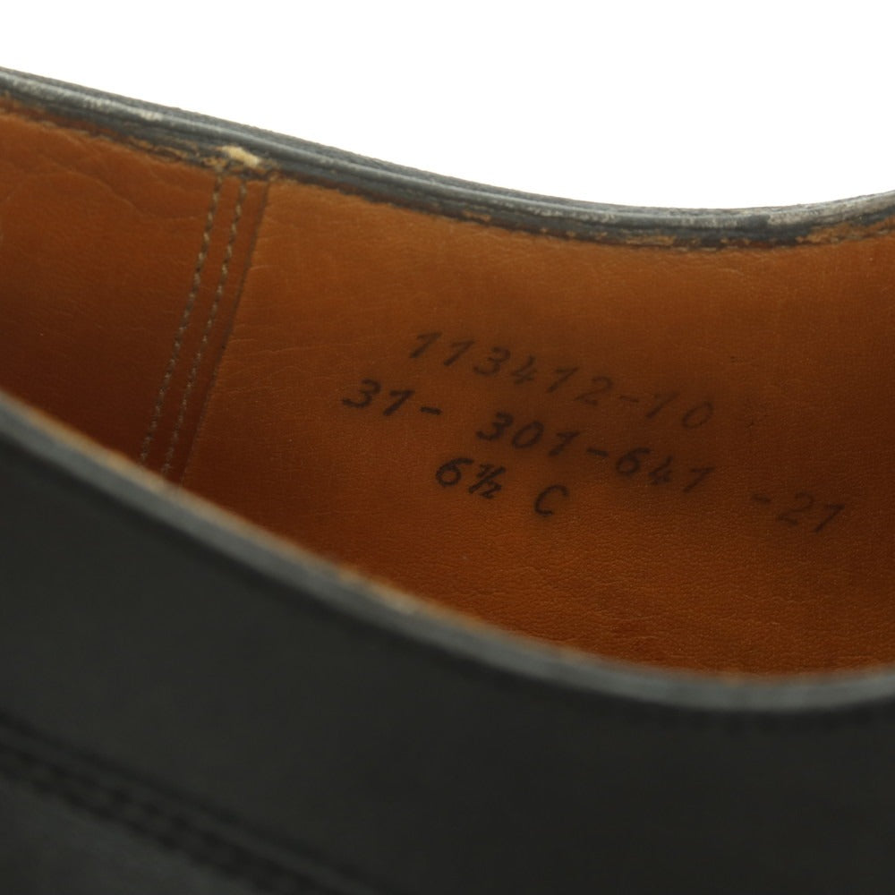 【中古】ジェイエムウエストン J.M WESTON GOLF Uチップ ドレスシューズ ブラック【 6 1/2C 】【 状態ランクB 】【 メンズ 】