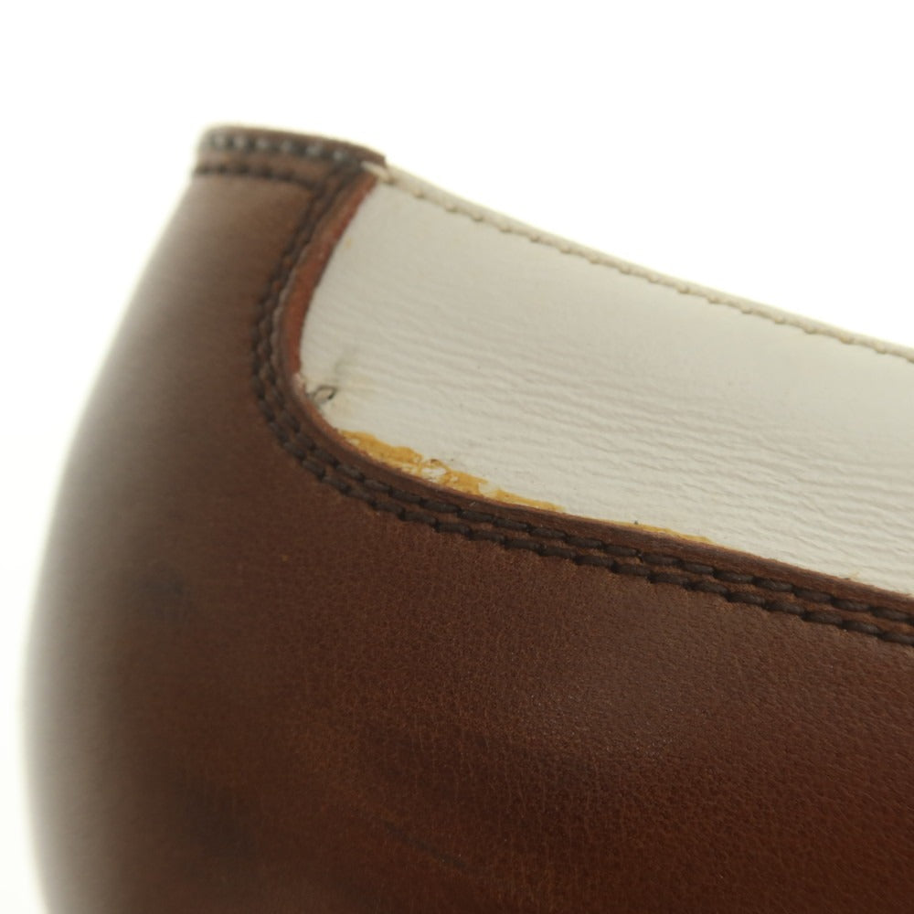【中古】ジェイエムウエストン J.M WESTON GOLF コンビ Uチップ ドレスシューズ ブラウンxホワイト【 6 1/2C 】【 状態ランクC 】【 メンズ 】