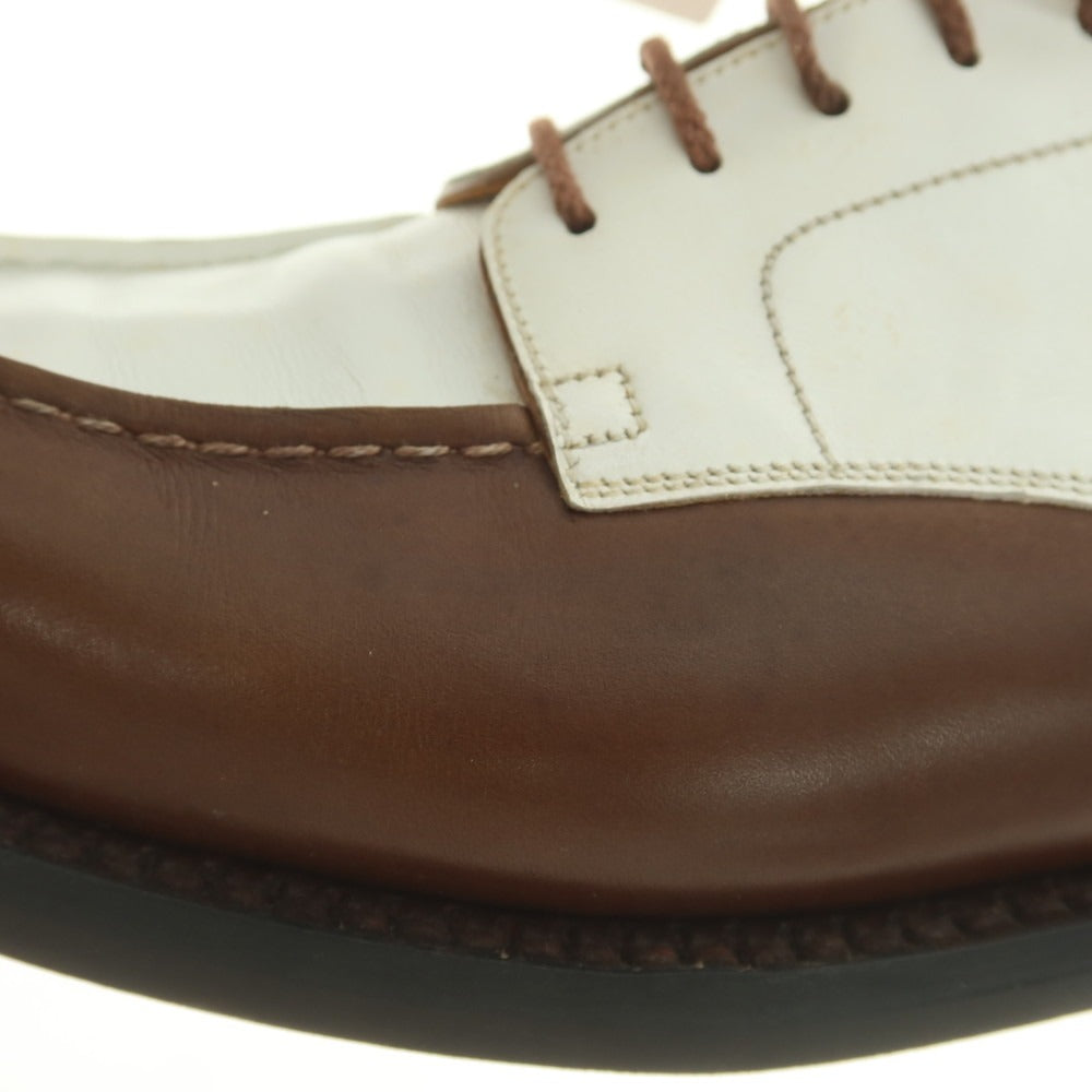 【中古】ジェイエムウエストン J.M WESTON GOLF コンビ Uチップ ドレスシューズ ブラウンxホワイト【 6 1/2C 】【 状態ランクC 】【 メンズ 】