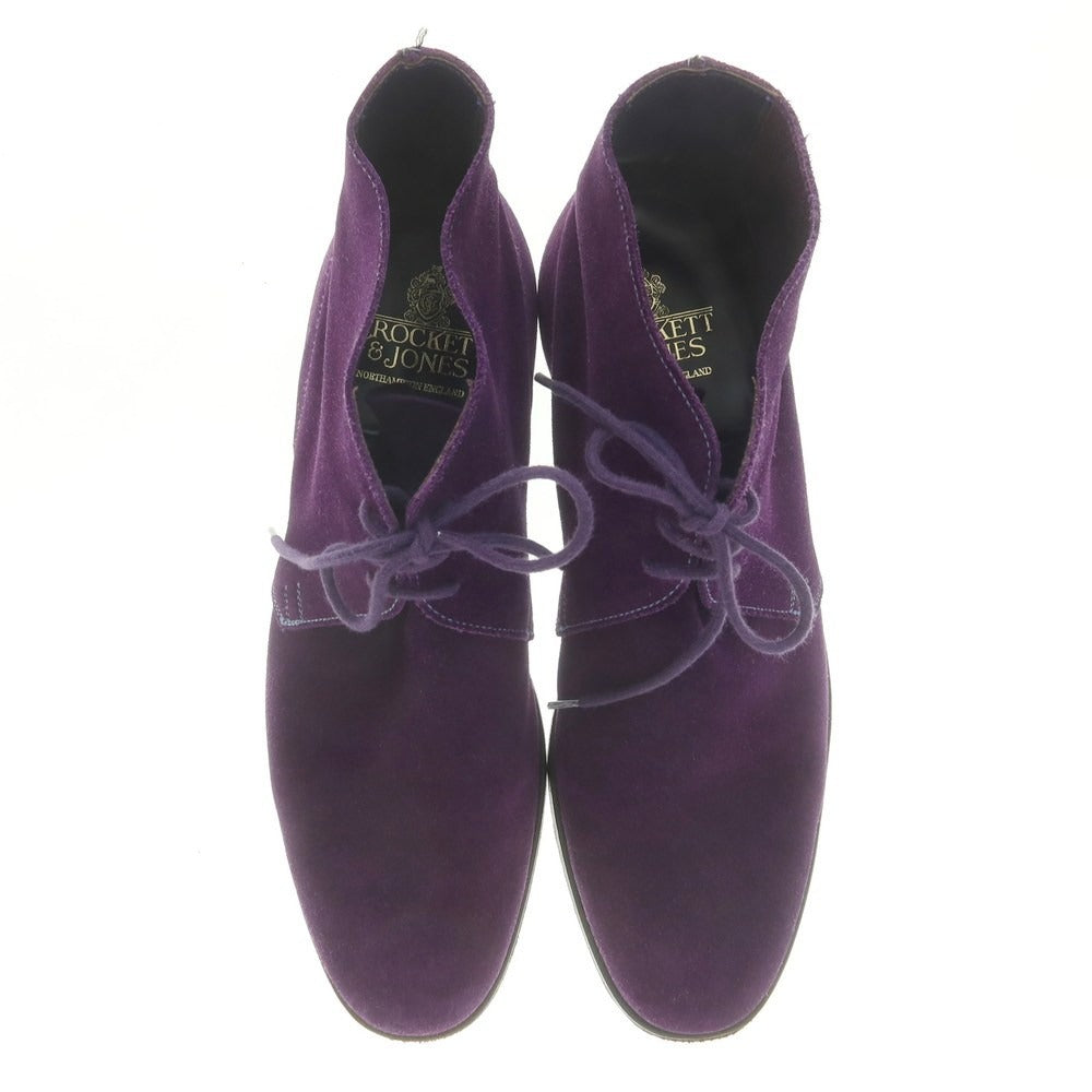 【中古】クロケットアンドジョーンズ CROCKETT&JONES CHUKKA スエード チャッカブーツ パープル【 7E 】【 状態ランクB 】【 メンズ 】