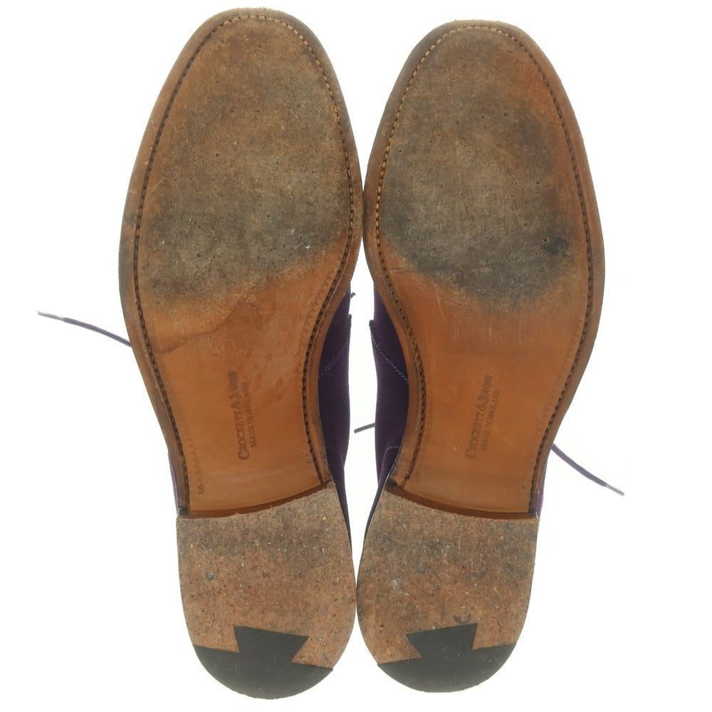【中古】クロケットアンドジョーンズ CROCKETT&JONES CHUKKA スエード チャッカブーツ パープル【 7E 】【 状態ランクB 】【 メンズ 】