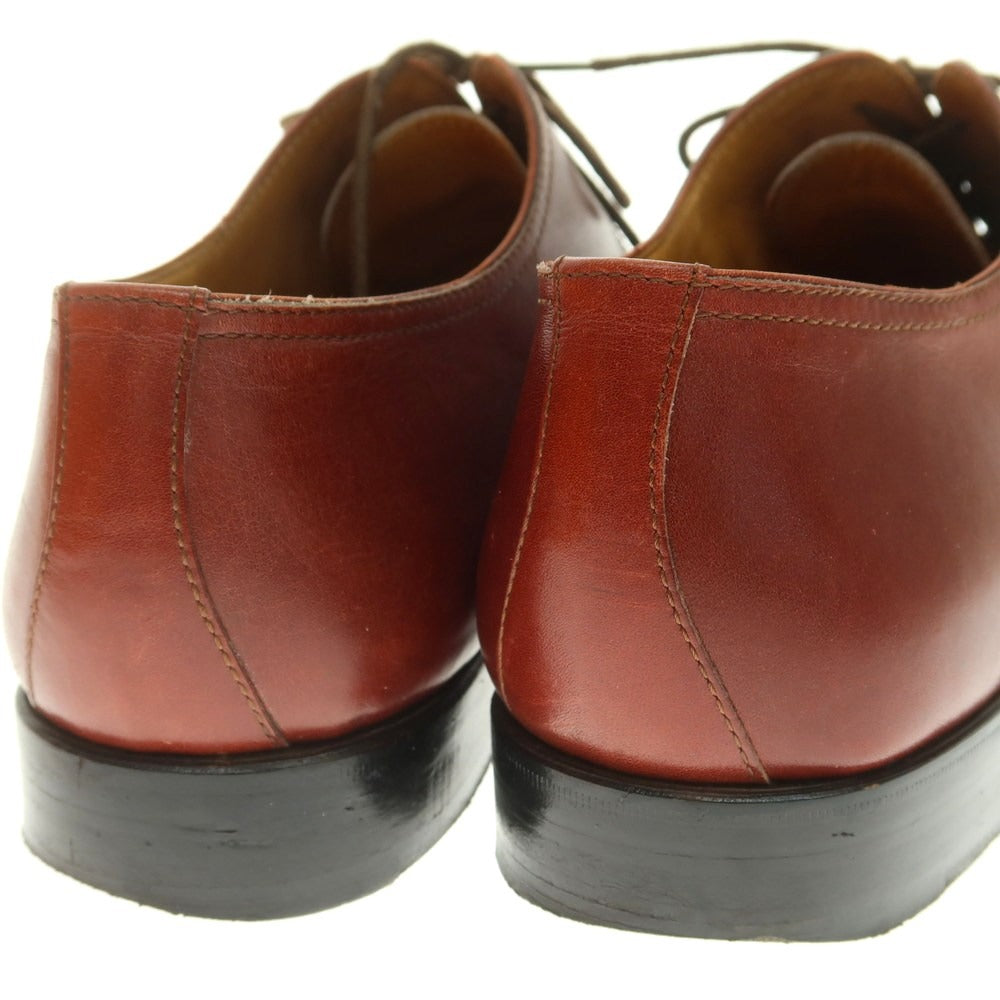 【中古】エルメス HERMES ストレートチップ ドレスシューズ レッドブラウン【 40 】【 状態ランクC 】【 メンズ 】