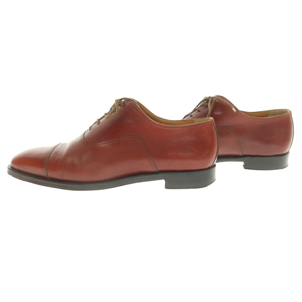 【中古】エルメス HERMES ストレートチップ ドレスシューズ レッドブラウン【 40 】【 状態ランクC 】【 メンズ 】