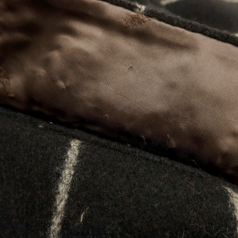 【中古】エルメス HERMES ウールナイロン ストライプ チェスターフィールドコート ブラウン【 50 】【 状態ランクB 】【 メンズ 】