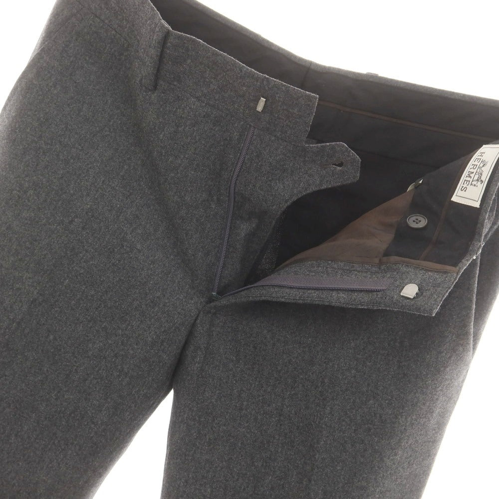【中古】エルメス HERMES ウール ドレススラックスパンツ グレー【 38 】【 状態ランクB 】【 メンズ 】