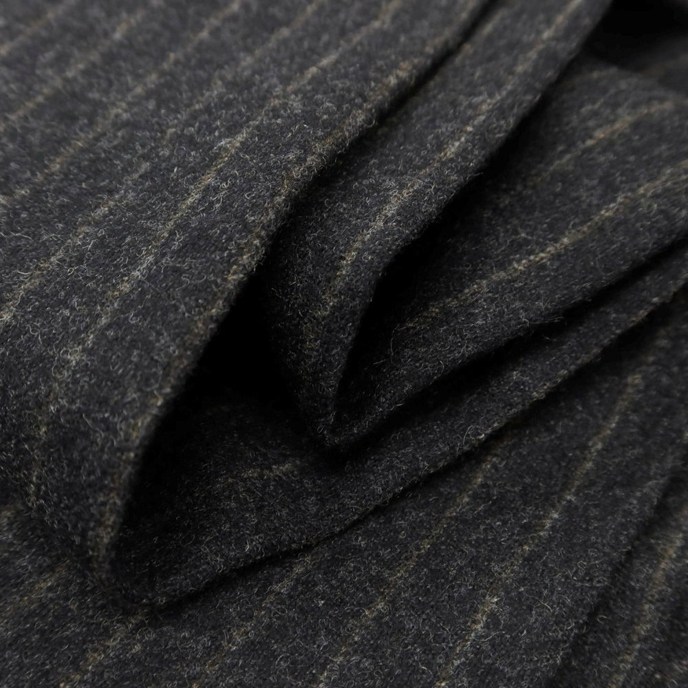 【中古】エルメス HERMES ストレッチ ウールカシミヤ ストライプ ドレススラックスパンツ チャコールxカーキ【 48 】【 状態ランクD 】【 メンズ 】