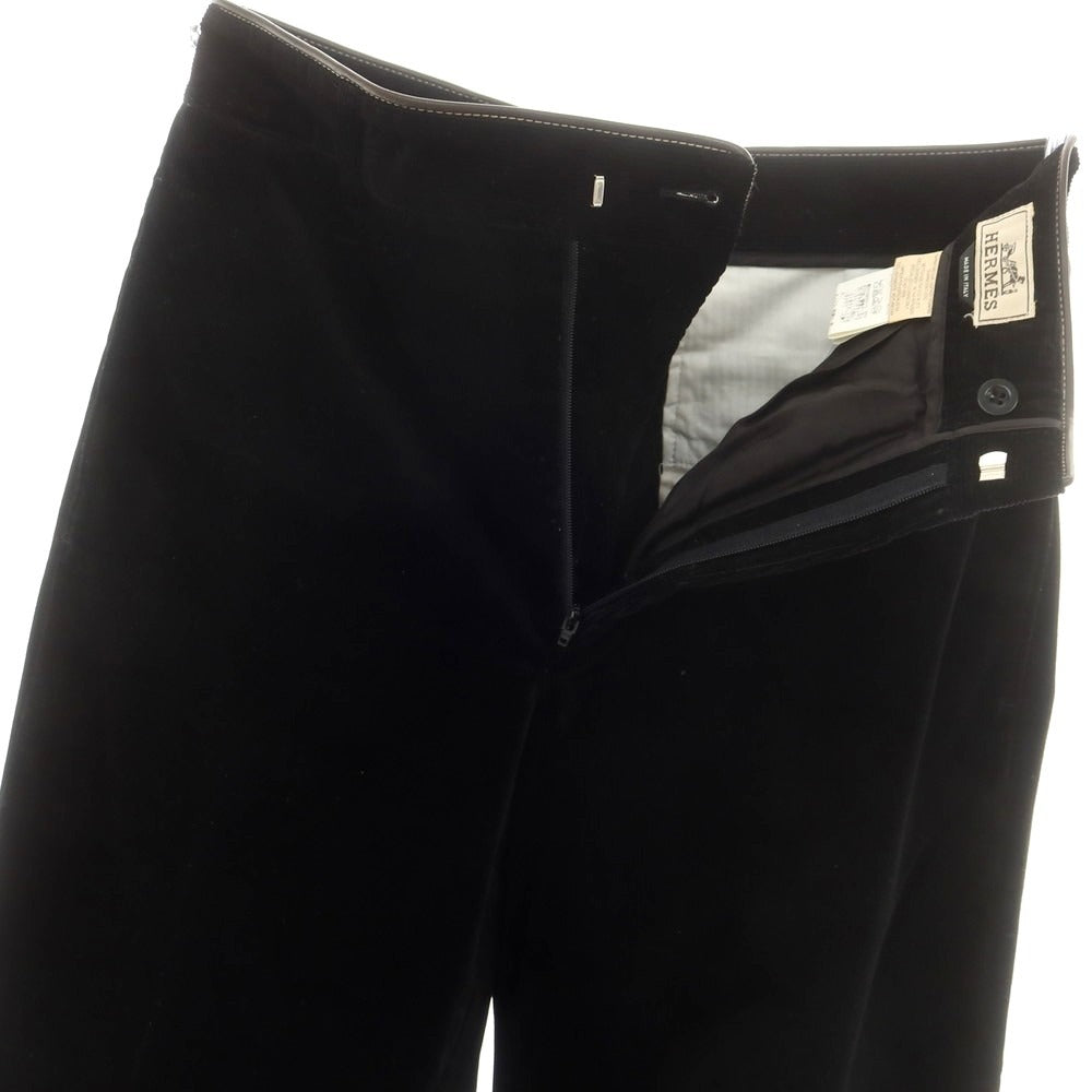 【中古】エルメス HERMES ストレッチコーデュロイ コーデュロイパンツ ブラック【 48 】【 状態ランクC 】【 メンズ 】