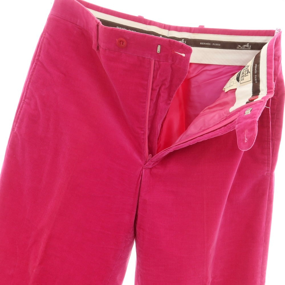 【中古】エルメス HERMES ストレッチコーデュロイ コーデュロイパンツ ショッキングピンク【 48 】【 状態ランクC 】【 メンズ 】