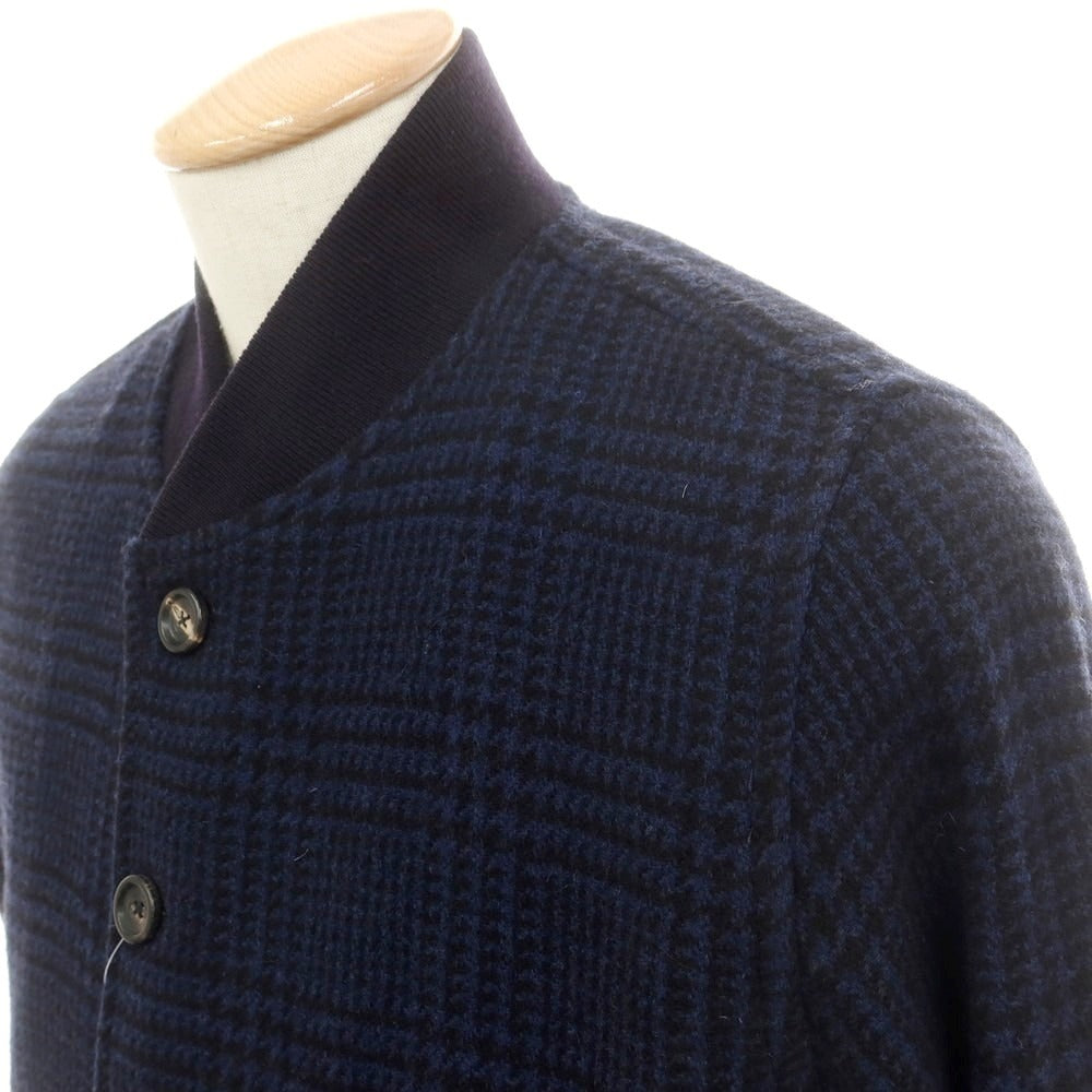 【中古】チルコロ1901 CIRCOLO 1901 ウールナイロン チェック スイングトップ ネイビーxブラック【 S 】【 状態ランクB 】【 メンズ 】