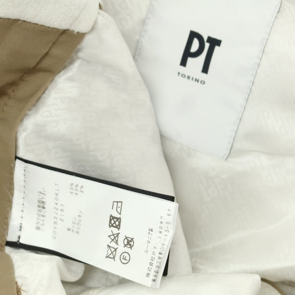 【中古】ピーティートリノ PT TORINO LAMDA ストレッチ ウールナイロン カジュアルスラックスパンツ ダークベージュ【 48 】【 状態ランクA 】【 メンズ 】