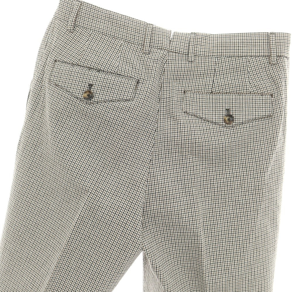 【中古】ピーティートリノ PT TORINO THE REPORTER コットン ガンクラブチェック カジュアルスラックスパンツ ホワイトxブラウン【 46 】【 状態ランクA 】【 メンズ 】