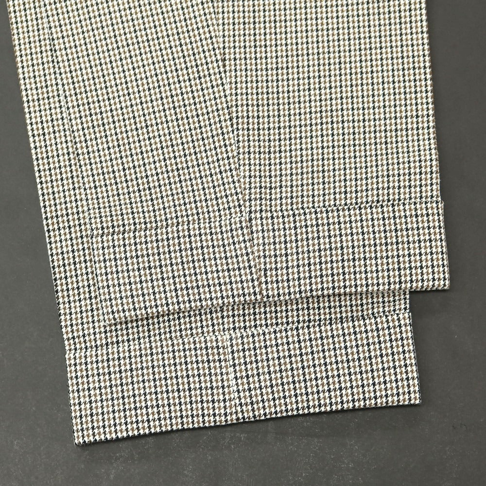 【中古】ピーティートリノ PT TORINO THE REPORTER コットン ガンクラブチェック カジュアルスラックスパンツ ホワイトxブラウン【 46 】【 状態ランクA 】【 メンズ 】