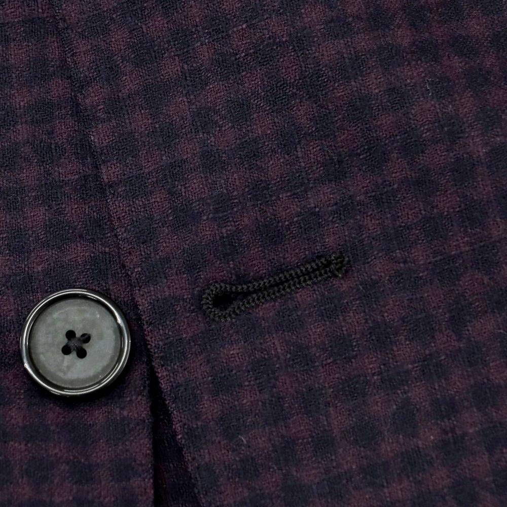 【中古】タリアトーレ TAGLIATORE ウール チェック テーラードジャケット パープルxネイビー【 46 】【 状態ランクB 】【 メンズ 】