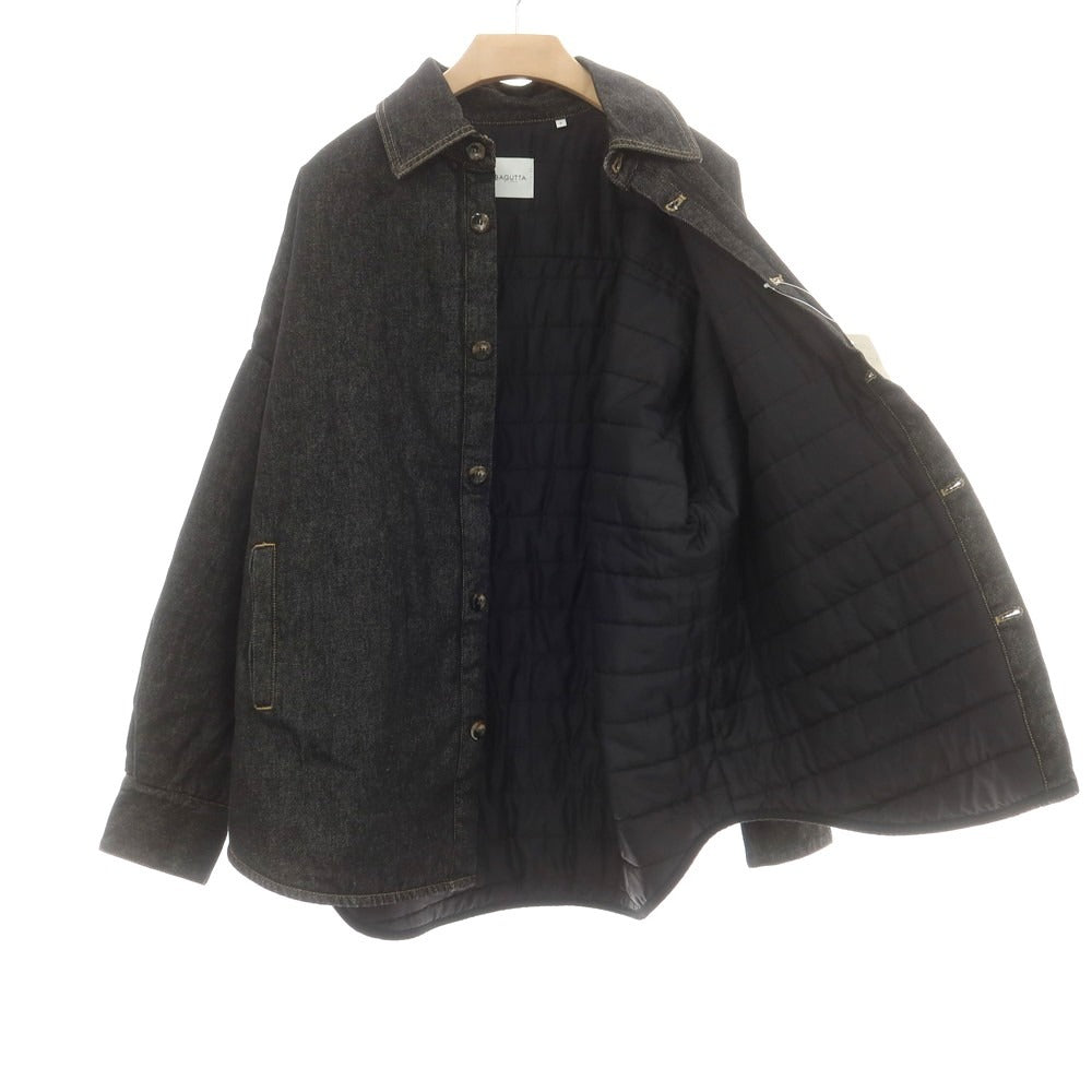 【中古】バグッタ Bagutta オーバーサイズ 中綿 デニムジャケット ブラック【 S 】【 状態ランクA 】【 メンズ 】
