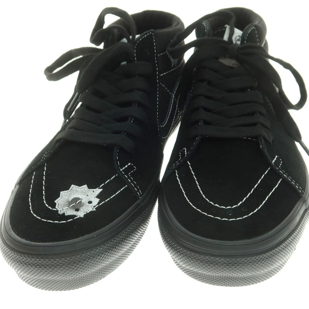 【中古】【未使用】シュプリーム Supreme × Nate Lowman VANS 2025年春夏 Skate Grosso Mid スニーカー ブラック【 26 】【 状態ランクS 】【 メンズ 】