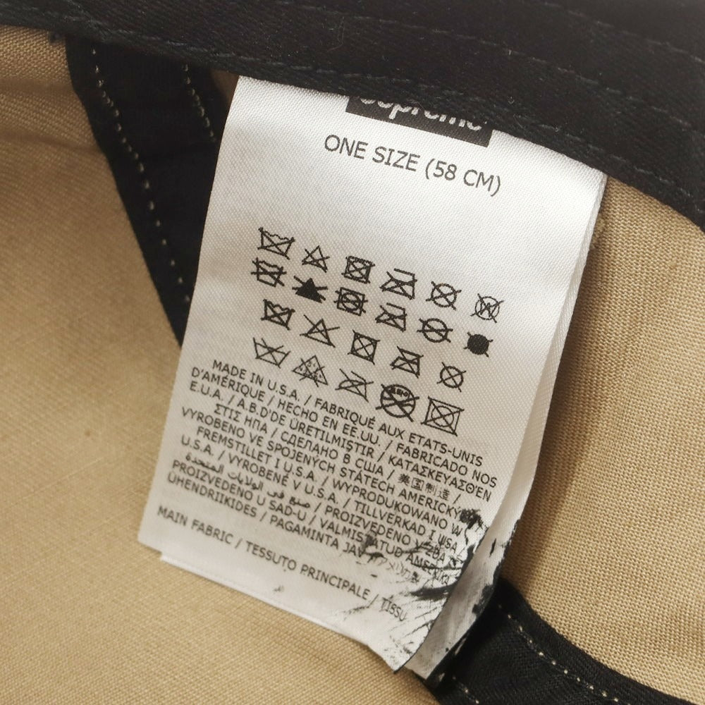 【中古】シュプリーム Supreme 2024年春夏 MM6 Maison Margiela Painted Camp Cap キャンプキャップ ブラック【 ONE SIZE(58cm) 】【 状態ランクA 】【 メンズ 】