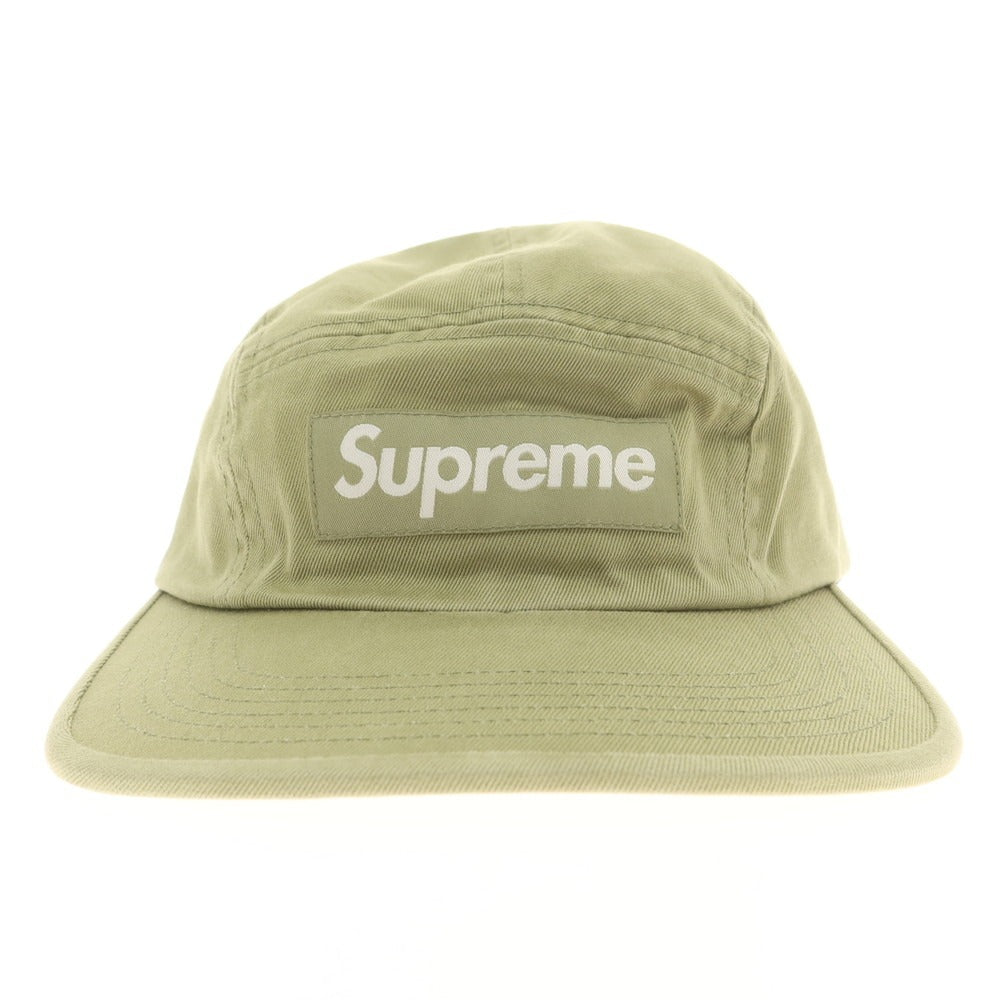 【中古】シュプリーム Supreme 2024年春夏 Washed Chino Twill Camp Cap キャンプキャップ ライトグリーン【 ONE SIZE(58cm) 】【 状態ランクB 】【 メンズ 】