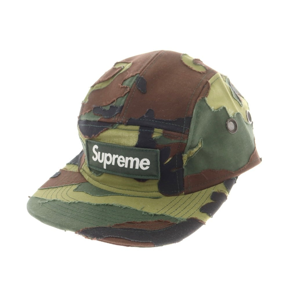 【中古】シュプリーム Supreme 2025年春夏 Layered Camo Camp Cap カモフラ キャンプキャップ グリーンxブラウン【 ONE SIZE(58cm) 】【 状態ランクA 】【 メンズ 】