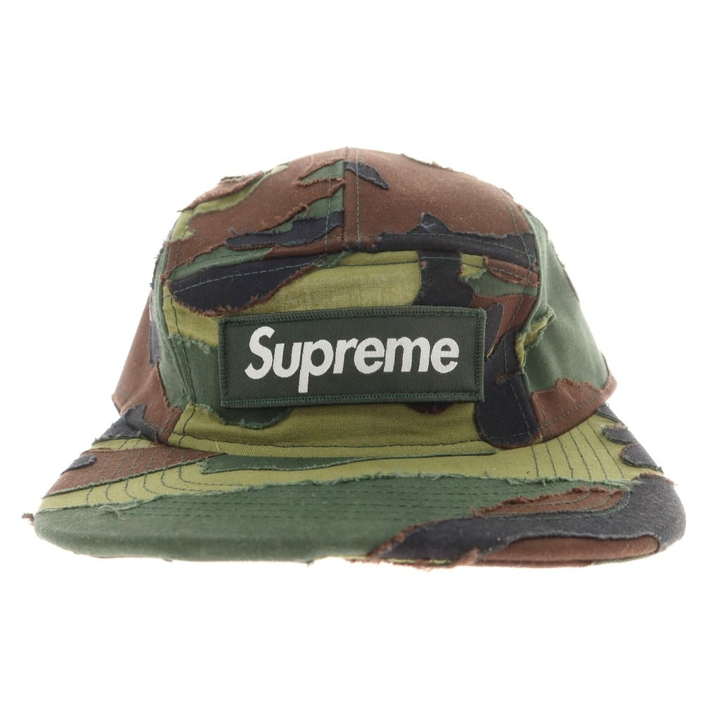 【中古】シュプリーム Supreme 2025年春夏 Layered Camo Camp Cap カモフラ キャンプキャップ グリーンxブラウン【 ONE SIZE(58cm) 】【 状態ランクA 】【 メンズ 】