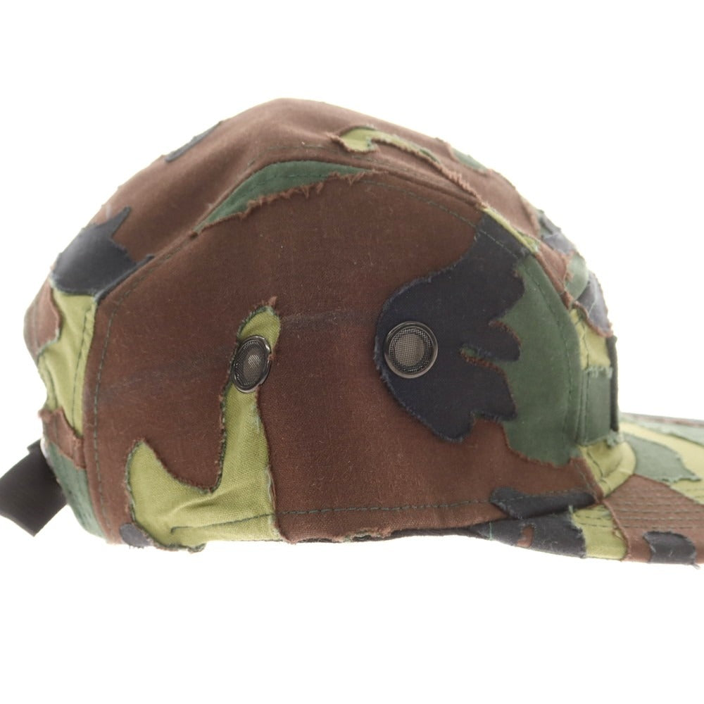 【中古】シュプリーム Supreme 2025年春夏 Layered Camo Camp Cap カモフラ キャンプキャップ グリーンxブラウン【 ONE SIZE(58cm) 】【 状態ランクA 】【 メンズ 】