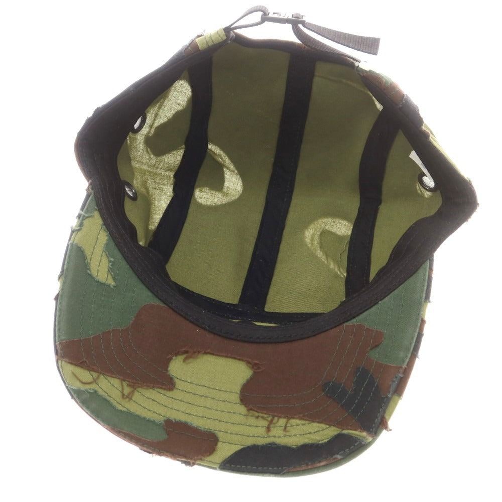 【中古】シュプリーム Supreme 2025年春夏 Layered Camo Camp Cap カモフラ キャンプキャップ グリーンxブラウン【 ONE SIZE(58cm) 】【 状態ランクA 】【 メンズ 】