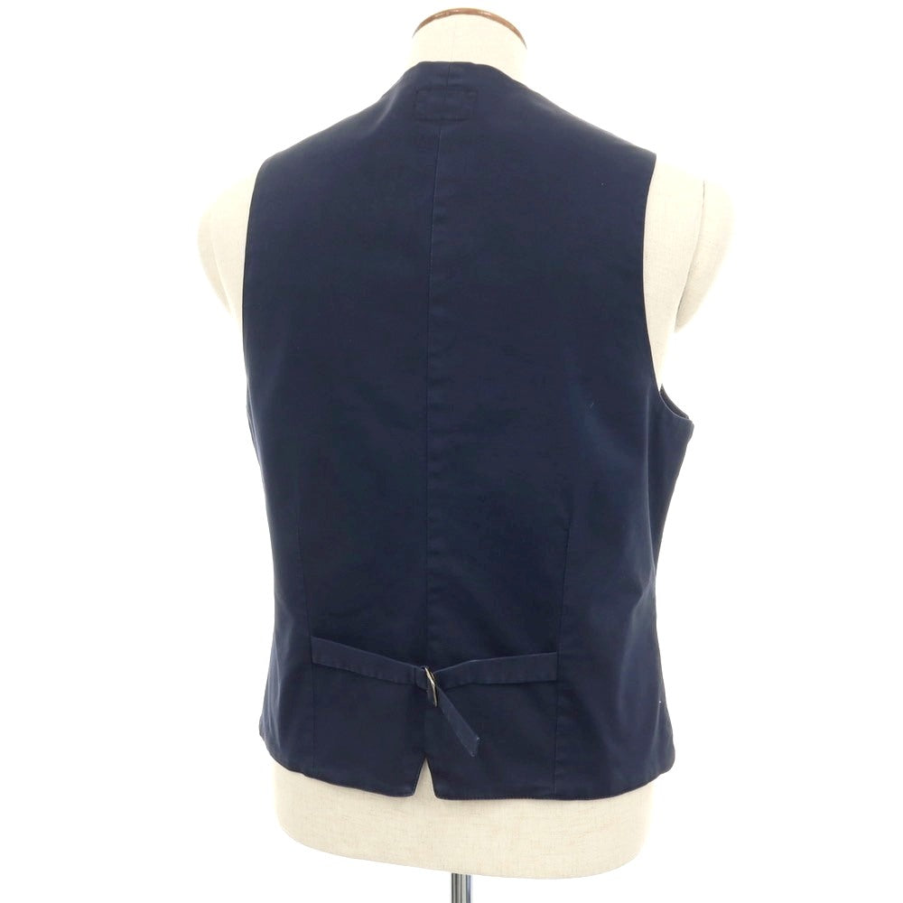 【中古】ハケットロンドン HACKETT LONDON ストレッチ コットン カジュアル系ジレ ベスト ネイビー【サイズ40L】【 状態ランクC 】【 メンズ 】