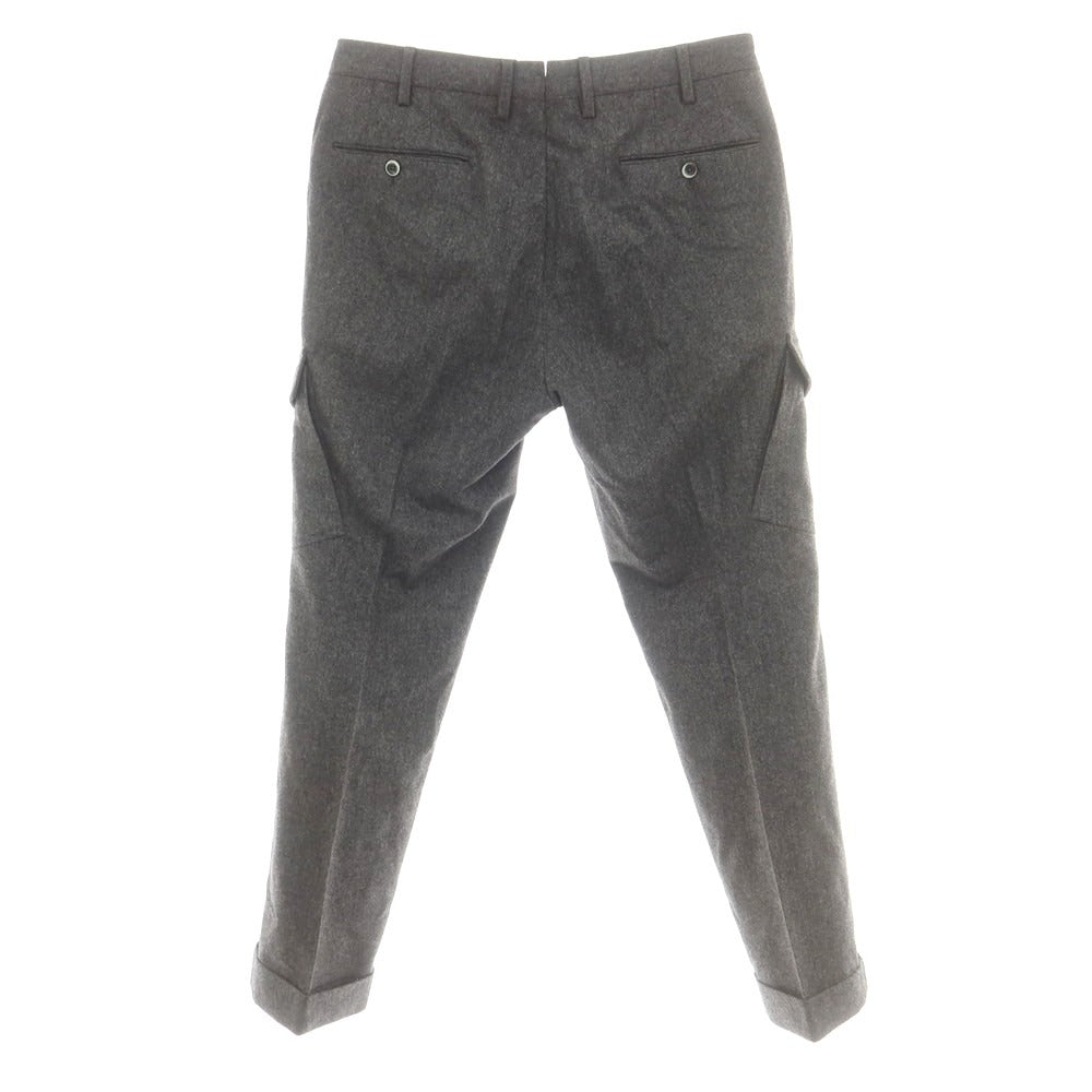 【中古】ピーティーゼロウーノ PT01 ウール カーゴスラックスパンツ ダークグレー【 48 】【 状態ランクB 】【 メンズ 】