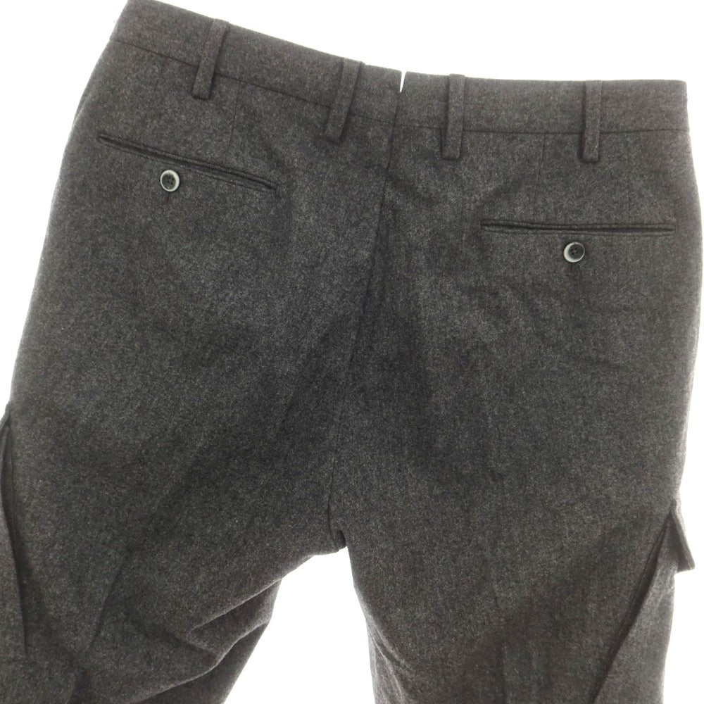 【中古】ピーティーゼロウーノ PT01 ウール カーゴスラックスパンツ ダークグレー【 48 】【 状態ランクB 】【 メンズ 】
