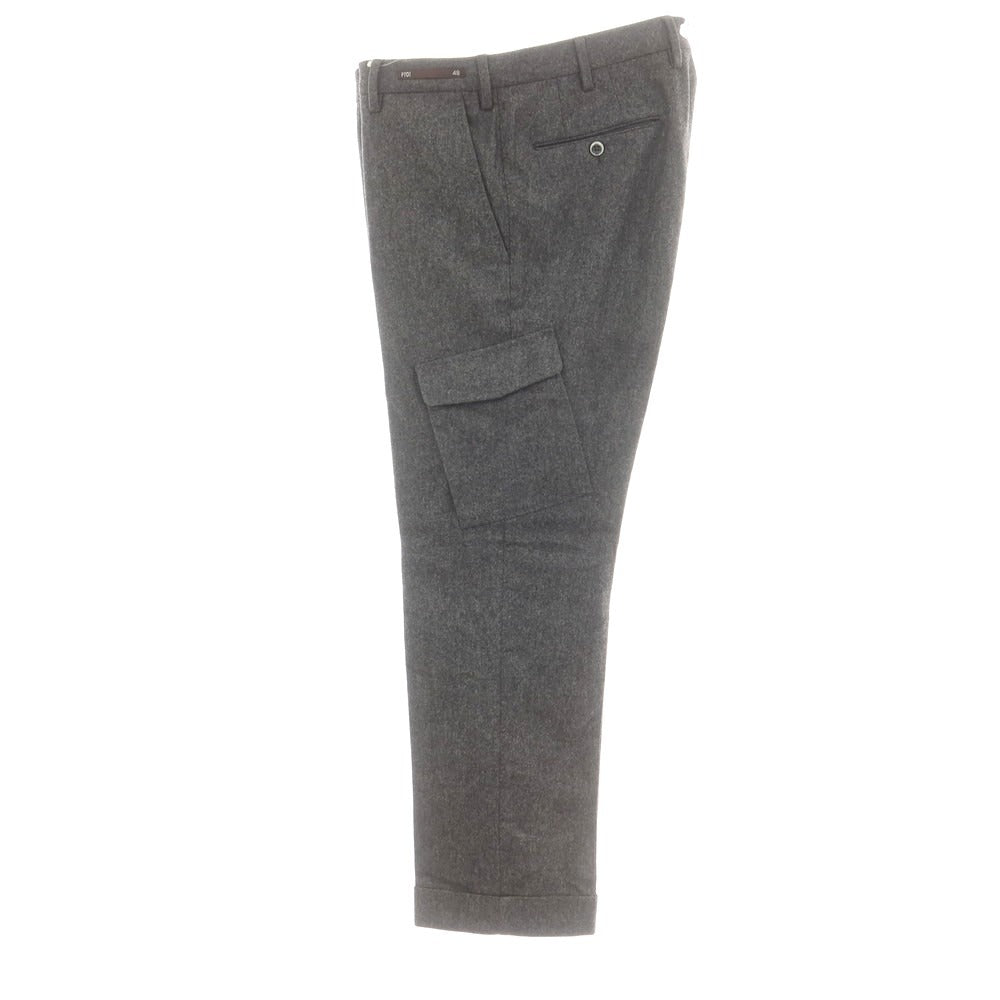 【中古】ピーティーゼロウーノ PT01 ウール カーゴスラックスパンツ ダークグレー【 48 】【 状態ランクB 】【 メンズ 】